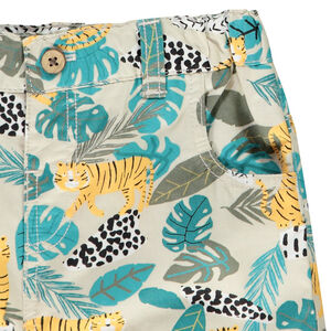 Βερμούδα βαμβακερή με σχέδιο ζούγκλας για bebe αγόρι 
