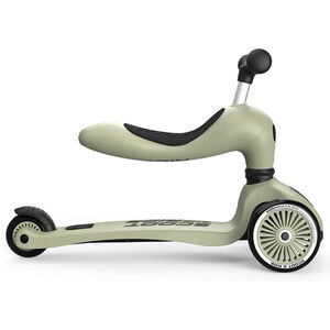 Highwaykick 1 Push & Go από Scoot & Ride ισορροπιστικό ποδήλατο και πατίνι με μπάρα ώθησης σε πράσινο Olive 