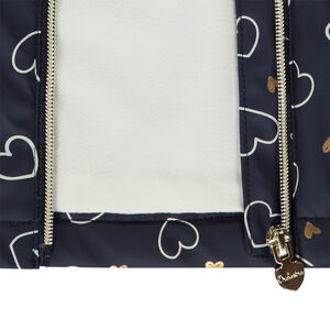 Πάρκα gomme με σχέδιο καρδιές και επένδυση για bebe κορίτσι 