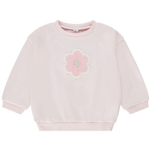 Φούτερ oversize με patch bouclettes για bebe κορίτσι 