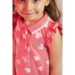 Φόρεμα polo από jersey με σχέδιο για κορίτσι 