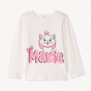 T-shirt manches longues Marie des Aristochats Disney pour bébé fille   Main T-shirt manches longues Marie des Aristochats Disney pour bébé fille