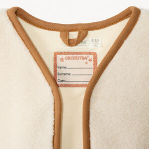 Αμάνικο γιλέκο sherpa με εφέ moutonné για κορίτσι écru 