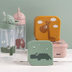 Ποτήρι Με Καλαμάκι Croco Green 350Ml DONE BY DEER 