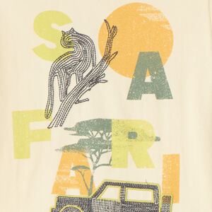 T-shirt κοντό μανίκι με μοτίβα σαφάρι για αγόρι 