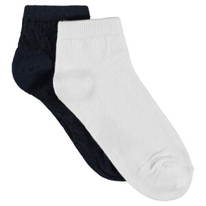 Σετ 2 ζευγάρια ασορτί κάλτσες, μονόχρωμες / με μοτίβο 