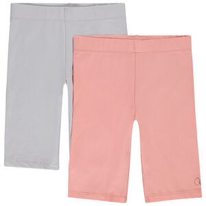 Σετ 2 μονόχρωμα κολάν ποδηλάτη για κορίτσι 