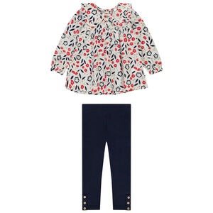 Σετ 2 τμχ. με floral σχέδιο για bebe κορίτσι 