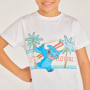 T-shirt με κοντό μανίκι με τύπωμα Stitch Disney για αγόρι 