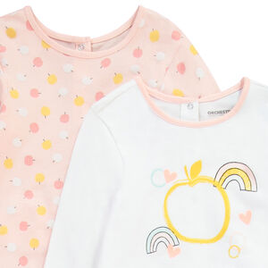 Lot de 4 dors-bien à manches longues en jersey pour bébé fille 