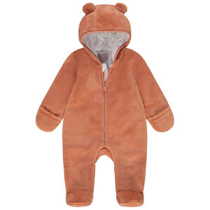 "Παλτό από sherpa μονόχρωμο με φανταχτερή κουκούλα για μωρό" 