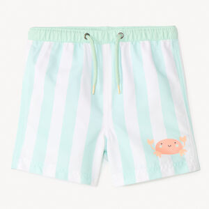 Μαγιό με ρίγες και σχέδιο καβούρι για μωρό αγόρι 