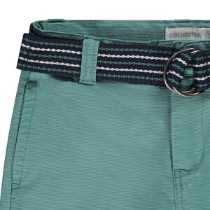 Βερμούδα από βαμβάκι με ριγέ ζώνη και διπλές αγκράφες για αγόρι 