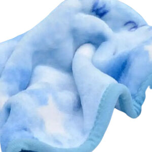 Βρεφική Βελουτέ Κουβέρτα Κούνιας Elephant Kiss με Ψηφιακή Εκτύπωση 100x140cm Κούνιας (100x140cm) Σιέλ – Pennie 