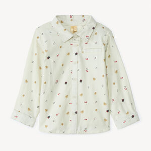Chemise manches longues imprimé Noël pour bébé garçon  Main Chemise manches longues imprimé Noël pour bébé garçon