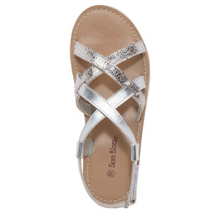 Ασημένια σανδάλια με λουριά 