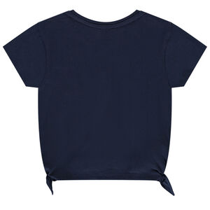 T-shirt κοντομάνικο με τουκάν σε κορδόνι και φιόγκο για κορίτσι 