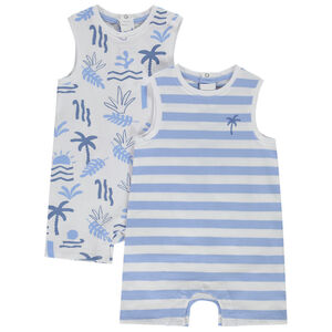 "Σετ από 2 φαντεζί κομψά σορτσάκια πνεύμα Μυκόνου για μωρό αγόρι" 