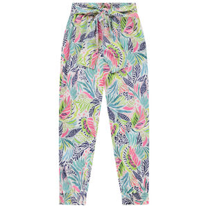 Παντελόνι αέρινο με φαντεζί σχέδιο για κορίτσι 