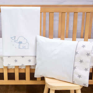 Πάντα πλεξούδα Γαλάζιο λευκό γκρί 2.10m 