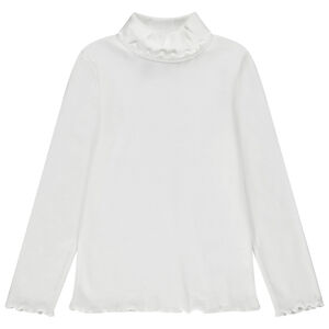 Sous-pull col roulé rib uni pour fille 