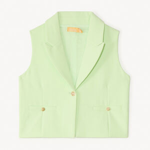 Γιλέκο χωρίς μανίκια σε στυλ μπλέιζερ για κορίτσι 