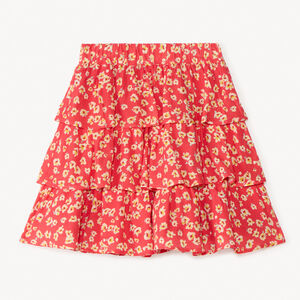 Φούστα με ρυτίδες και εκτύπωση λουλουδιών για κορίτσι 
