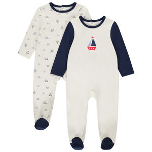 Σετ 2 φορμακίων με θαλάσσια σχέδια για μωρό αγόρι με διαφορετικές ανοίξεις ανάλογα με την ηλικία 