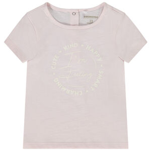 Κοντομάνικο μπλουζάκι με φαντεζί σχέδιο για bebe κορίτσι 