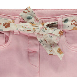 Τζιν ίσιο με ζώνη φουλάρια για μωρό κορίτσι 