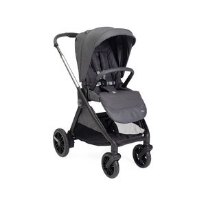 Poussette Bellagio avec adaptateurs Black Satin Main Poussette Bellagio avec adaptateurs Black Satin