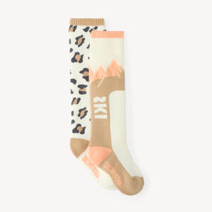 Lot de 2 chaussettes hautes de ski fille 