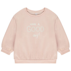 Φούτερ molleton oversized με σχέδιο για bebe κορίτσι 