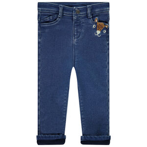 Τζιν με μικροπολική επένδυση και παιχνιδιάρικη τσέπη για μωρό αγόρι 
