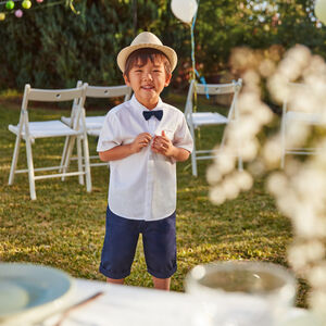 Κοντομάνικη πουκάμισο για επίσημες περιστάσεις + μ bow tie για αγόρι 