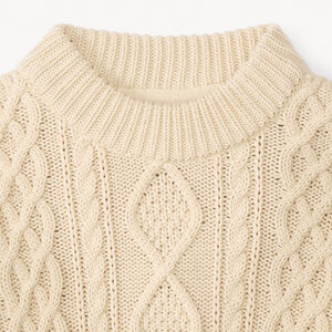 Πλεκτό πουλόβερ μονόχρωμο με εφέ σπείρας και πολύχρωμο περίγραμμα για αγόρι 