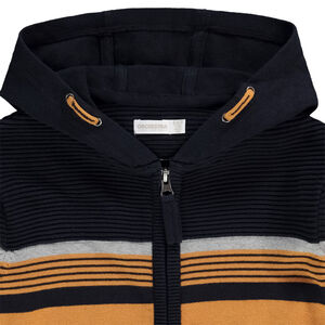 Ζακέτα με κουκούλα από φαντεζί πλεκτό για αγόρι 