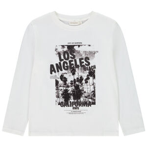 T-shirt μακρυμάνικο με φωτογραφικό τύπωμα παλμών για αγόρι 