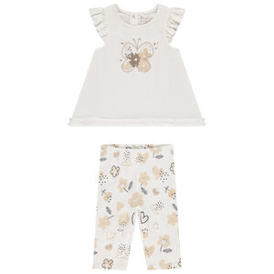Σετ γιορτής τουνίκ + κολάν με σχέδιο για bebe κορίτσι 