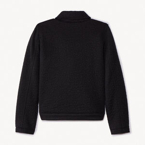 Μπουφάν molleton σε στυλ perfecto με μοτίβο quilte λεοπάρ για κορίτσι 