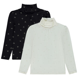 Σετ από 2 ζιβάγκο με σχέδιο καρδιές για κορίτσι 