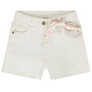 Βερμούδα από denim με λουλούδια για κορίτσι 