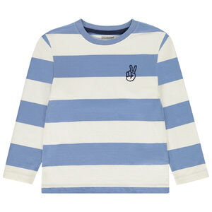 T-shirt μακρυμάνικο φαντασίας με ρίγες για αγόρι 