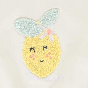 Φούτερ από molleton με κέντημα φρούτου για bebe κορίτσι 