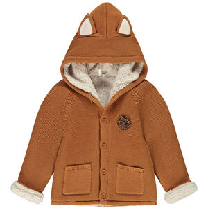 Gilet en tricot avec capuche ludique pour bébé garçon 