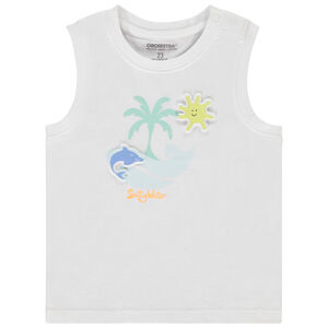 Αμάνικο μπλουζάκι με φαντεζί 3D σχέδιο για μωρό αγόρι 