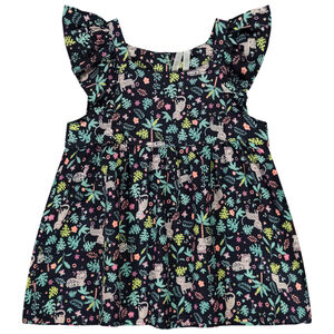 Το τοπ από ύφασμα με σχέδιο ζούγκλας για μωρό κορίτσι 