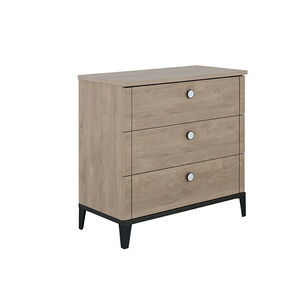 Commode 3 tiroirs Marcel Chêne & noir  Main Commode 3 tiroirs Marcel Chêne & noir