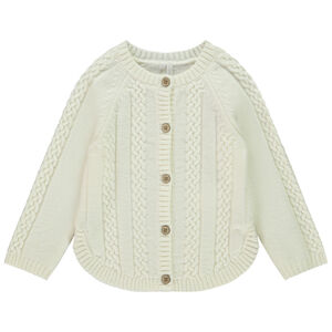 Ζακέτα πλεκτό με σχέδιο πλεξούδας σε σχήμα poncho για μωρό κορίτσι 