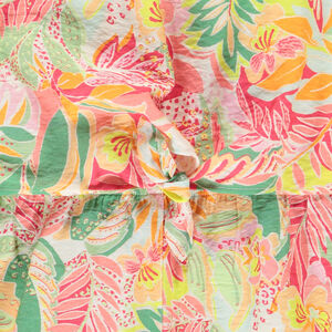 Αμάνικο σορτς με τροπικό σχέδιο για κορίτσι 